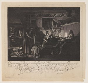 フィレモンとバウシスのハウスに木星と水星 作： Hendrick von Goudt