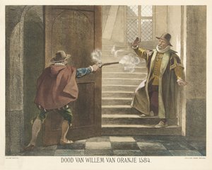 オレンジ公ウィリアムの暗殺、1584年 オレンジ公ウィリアムの死 1584 年 (オブジェクトのタイトル) 作： Hendrik Albert van Trigt