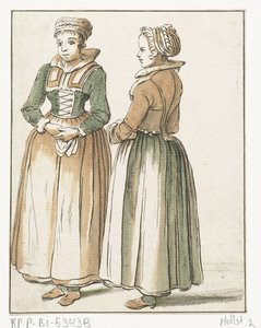立っている女性二人 作： Hendrik Busserus