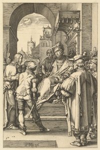 ピラトの前のキリスト、キリストの受難より、1596 年。