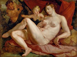 木星とアンティオペ 作： Hendrik Goltzius