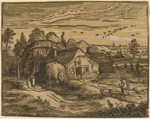 農家のある風景 作： Hendrik Goltzius