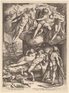 バルカンに驚く火星と金星 作： Hendrik Goltzius