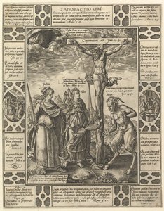 キリスト教信仰の寓話から、キリスト教と冒涜のアレゴから...満足のクリスティ 作： Hendrik Goltzius