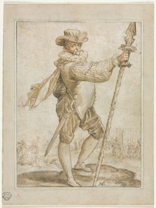 イノシシの槍を抱えた常任役員、1586年。 作： Hendrik Goltzius