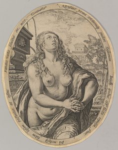 スザンナ、1583年。 作： Hendrik Goltzius