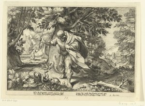 テイレシアスが2匹の蛇の交尾を打ち負かす（Ovid「Metamorphoses」より 作： Hendrik Goltzius