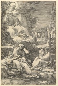 庭の苦悩、キリストの受難、1597年。 作： Hendrik Goltzius