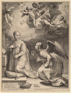 受胎告知 作： Hendrik Goltzius