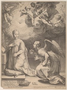 受胎告知 作： Hendrik Goltzius