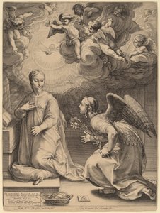受胎告知 作： Hendrik Goltzius