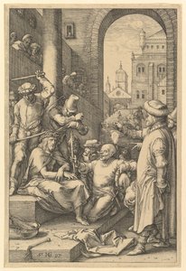 「いばらの冠」、キリストの受難、1597年。 作： Hendrik Goltzius