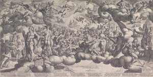 キューピッドとプシュケの結婚における神々の饗宴、1587., 1587. 作： Hendrik Goltzius