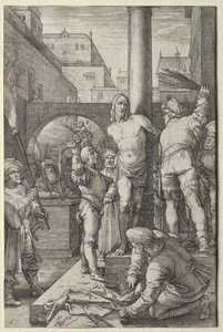 情熱からの鞭打ち。 作： Hendrik Goltzius