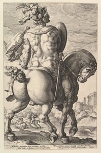 タイタスマンリウス、シリーズ「ローマの英雄」、1586年。 作： Hendrik Goltzius