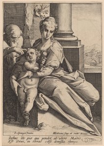 聖家族 作： Hendrik Goltzius after Bartholomaeus Spranger