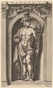 水星 作： Hendrik Goltzius after Polidoro da Caravaggio