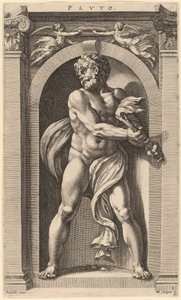 冥王星 作： Hendrik Goltzius after Polidoro da Caravaggio