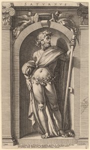土星 作： Hendrik Goltzius after Polidoro da Caravaggio