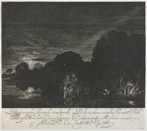 エジプトの夜への飛行。 作： Hendrik Goudt