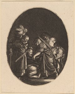 洗礼者聖ヨハネの斬首 作： Hendrik Goudt after Adam Elsheimer