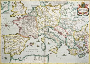 シャルルマーニュ帝国（742-814）、「ルヌーボーシアターデュモンド」、1639年 作： Hendrik I Hondius