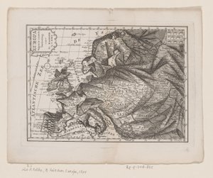 女王としてのヨーロッパの地図 最新のディストリビューションによるヨーロッパ (対象のタイトル) 作： Hendrik Kloekhoff
