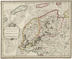 フリースラントの地図 フリースラント州の新しい地図 (オブジェクトのタイトル) 作： Hendrik Kloekhoff
