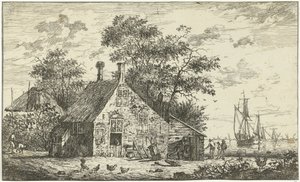 川沿いの農場 作： Hendrik Kobell