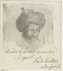 毛皮の帽子をかぶった男性の頭 作： Hendrik Kobell