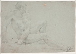 男性モデル研究、着席 作： Hendrik Krock