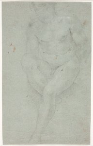 右足を伸ばして座っている男性モデル研究