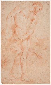 男性モデル研究、立っています。 作： Hendrik Krock