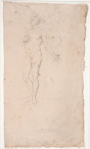 男性モデル研究、立っています。 作： Hendrik Krock