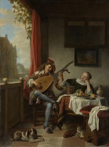 1661年の「リュート・プレイヤー 作： Hendrik Maertensz Sorgh