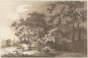 Landschap met koeien 風景画を学ぶ人のために計算された12のデザイン（連載タイトル） 作： Hendrik Meijer