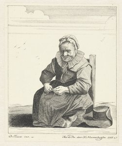 ロザリオと座っている老婆 作： Hendrik Nieuwenhuysen