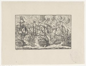 1781 年 8 月 5 日のドッガー銀行の戦い 作： Hendrik Numan
