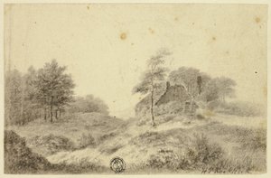 コテージ オン ヒル 作： Hendrik Pieter Koekkoek