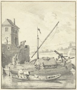 城壁へのはしけ 作： Hendrik Rietschoof