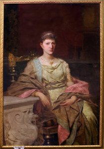 ティシュキェヴィチ伯爵夫人 (?) の肖像画。 Peinture de Henryk Siemiradzki (1843-1902)、huile sur toile 作： Henryk Siemiradzki