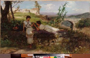お守り。 Henryk Siemiradzki (1843-1902) の絵画、キャンバスに油彩、1890 年頃。ポーランドの芸術