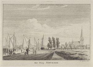Nieuwerkerk aan den IJsselの眺め ニーウケルクの村 (オブジェクトのタイトル) 作： Hendrik Spilman