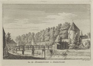 アメルスフォールトのシント アンドリスポールトの眺め Amersvoort の St. Andriespoort (オブジェクトのタイトル) 作： Hendrik Spilman