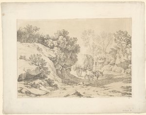 途中の干し草ワゴン テンタミナ・リソグラフィカ（シリーズタイトル） イタリアの風景（連載タイトル） 作： Hendrik Voogd