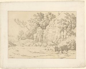 盆地のある岩 テンタミナ・リソグラフィカ（シリーズタイトル） イタリアの風景（連載タイトル） 作： Hendrik Voogd