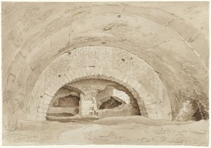 チボリのいわゆるマエケナスの厩舎 ローマ時代の遺跡の金庫室 作： Hendrik Voogd