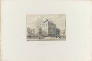 ロッテルダムのボイマンス博物館の眺め、1854年 ロッテルダムのボイマン美術館 (オブジェクトのタイトル) トゥーンクンスト推進協会、その音楽祭、ロッテルダム市。 1854 年の記憶 (オブジェクトのシリーズ タイトル)