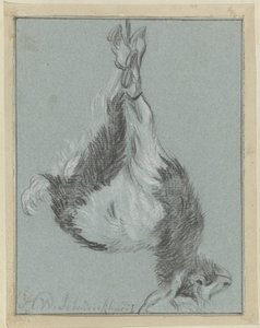 瀕死のヤギ 作： Hendrik Willem Schweickhardt (signed by artist)