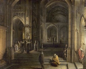 教会の内部、1620 作： Hendrik the Younger Steenwyck